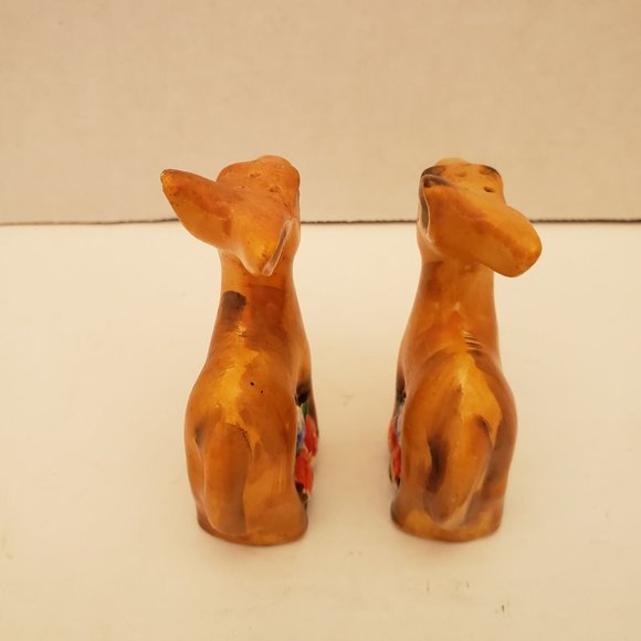 Vintage Donkey or Deer Floral Salt & Pepper Shaker Set - Picture 4 of 7